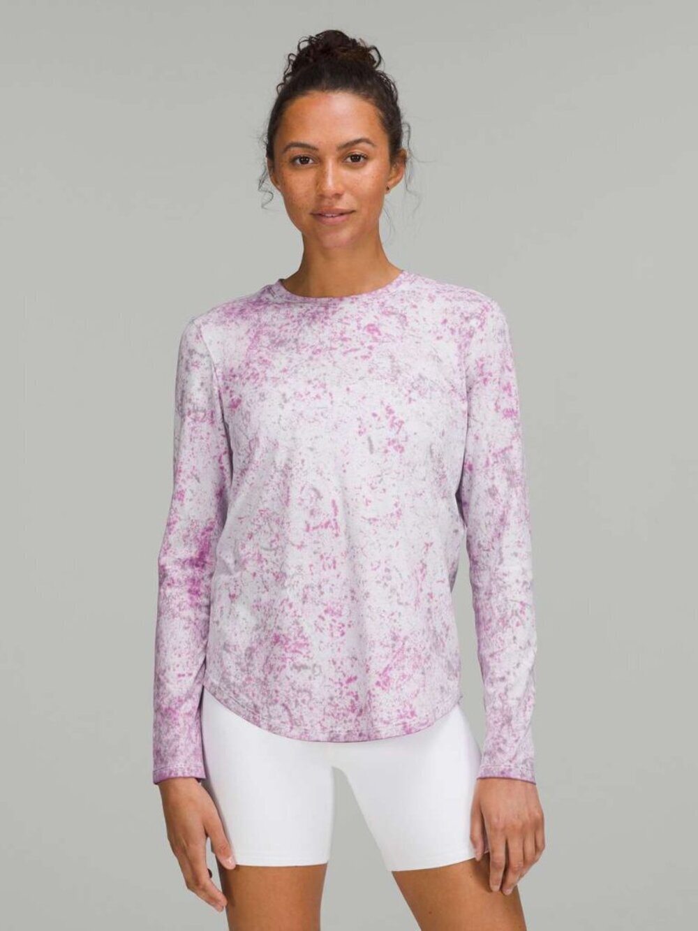 Lululemon Love Long Sleeve Shirt - 12 Cirrus Wash Alpine White Lunar Rock Plum